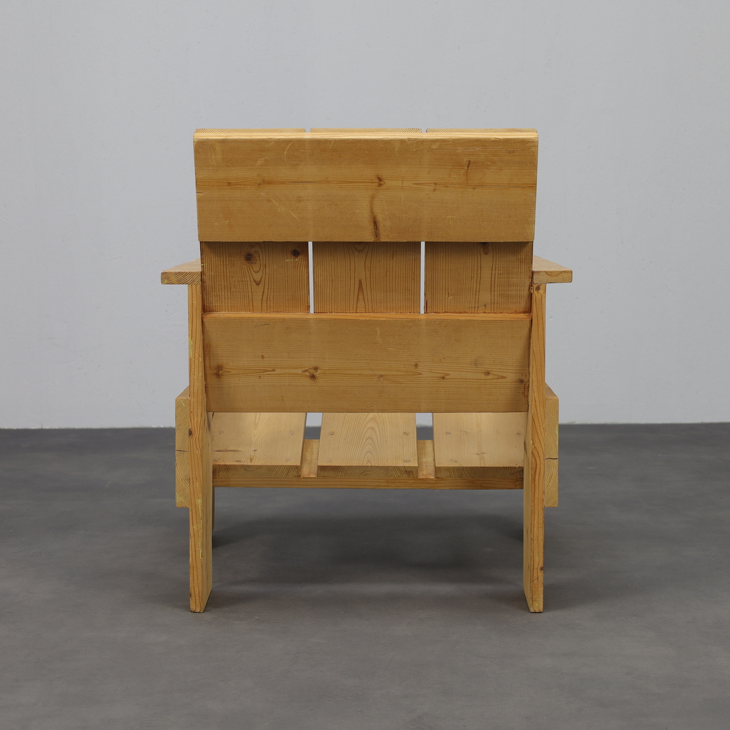 Crate Lounge Chair, In The Style Of Gerrit Rietveld, 1980s. image 5