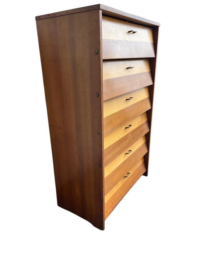 Vintage Houten Schoenkast / Klepkast image 3