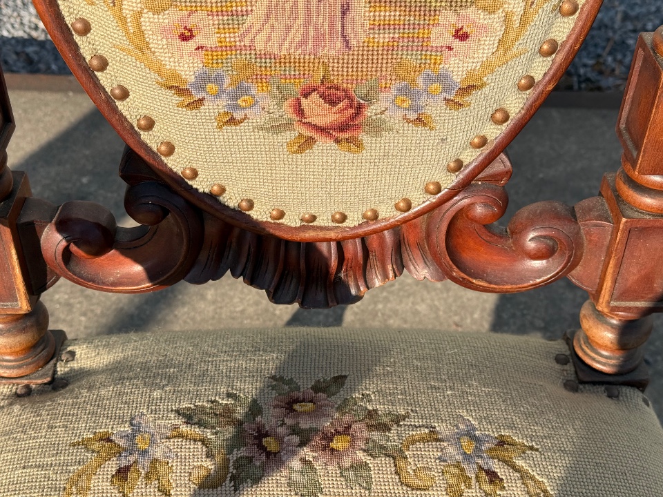 Twisted Leg Antique Side French Chairs image 15