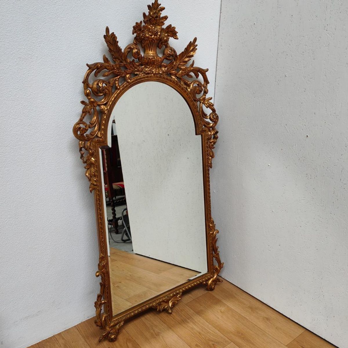 Grote Vintage Barok Brocante Rococo Spiegel Schouwspiegel 01 image 11