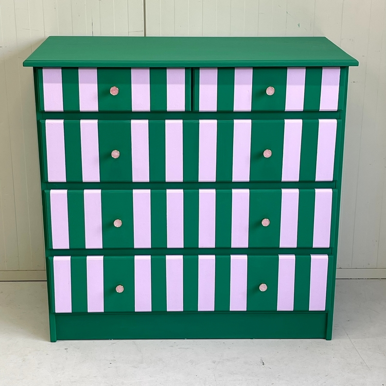 Restyle Streep Ladekast/commode & Nieuwe Knop Handmade image 4