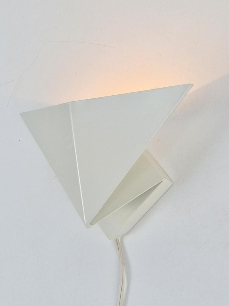 Vintage Postmodern Ikea V9005 Wandlamp Ivoor Metaal Lamp ‘70 image 7