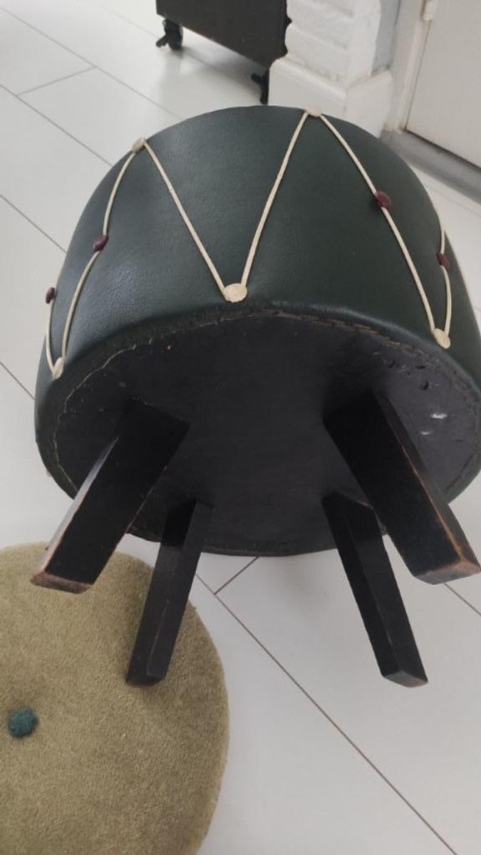 Vintage Poef Groen Skaileer image 5