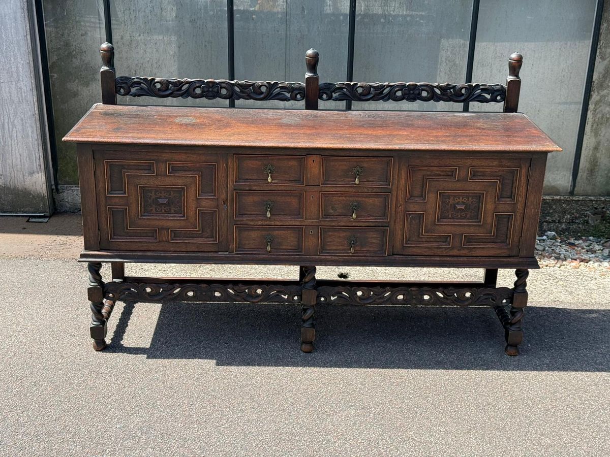 Jacobean Style Carved Oak Sideboard image 5