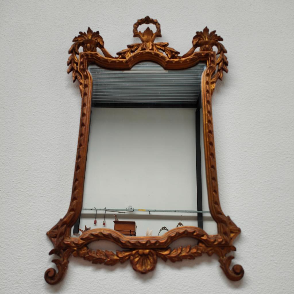 Vintage Goudkleurige Regency Rococo Barok Spiegel Schouwspiegel 704 image 2