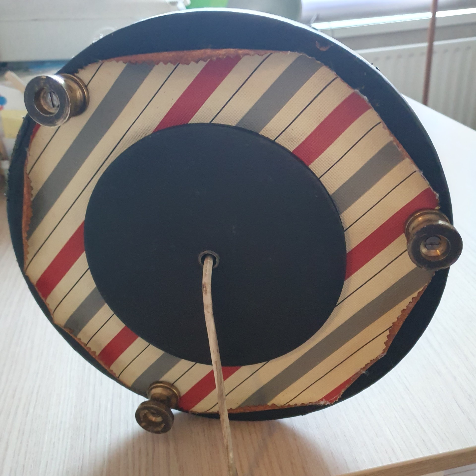 Klassiek - Vloerlamp - Staande Lamp - Met Leder Omkleed -1950 image 10