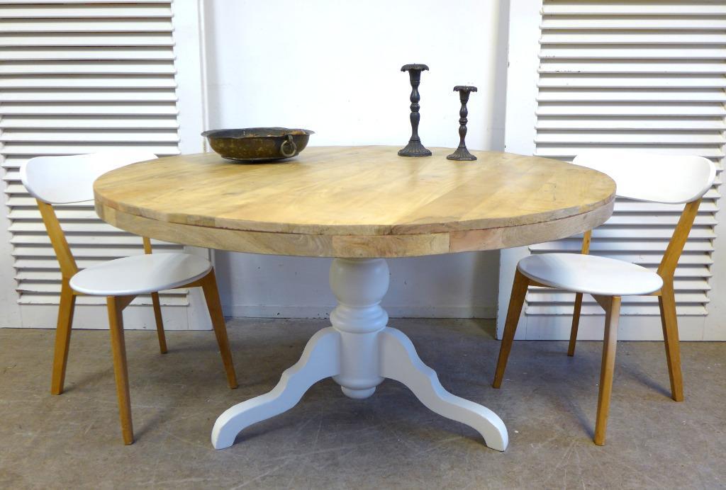 Prachtige Witte Landelijke Uitschuifbare Tafel image 13