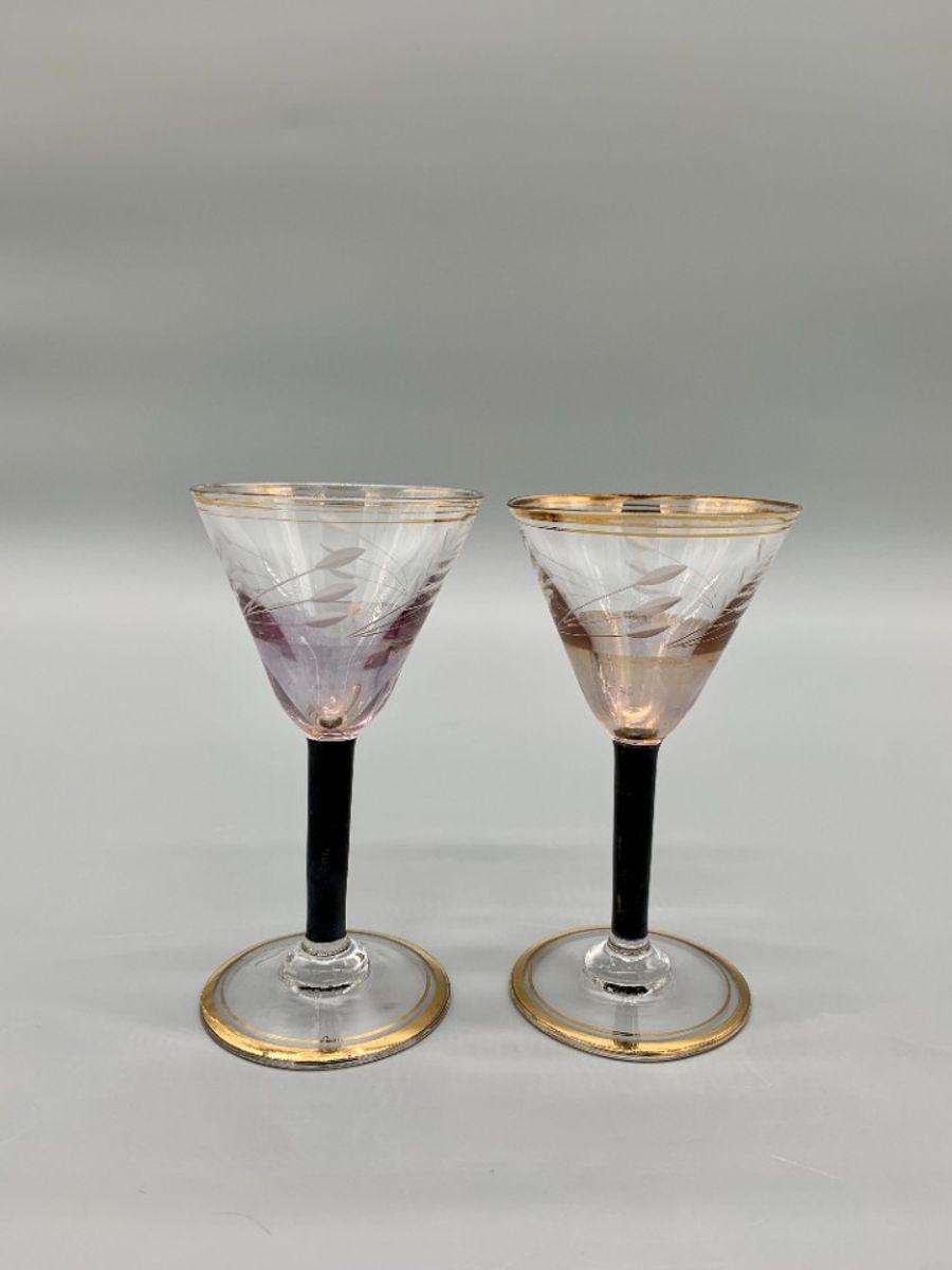 Art Deco Voetglaasjes Gekleurd image 3