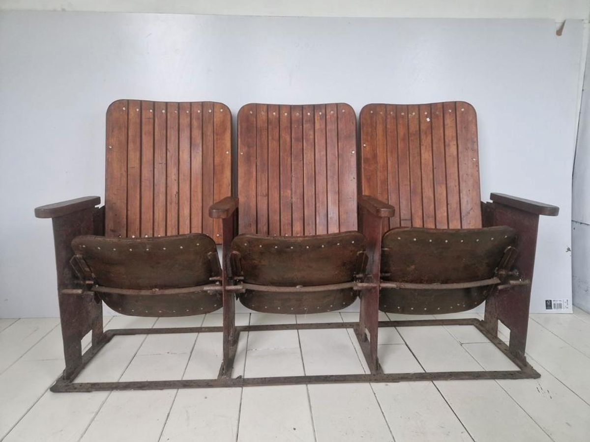 Jaren 30 Art Deco Cinema Bioscoop Stoelen Bankje image 11