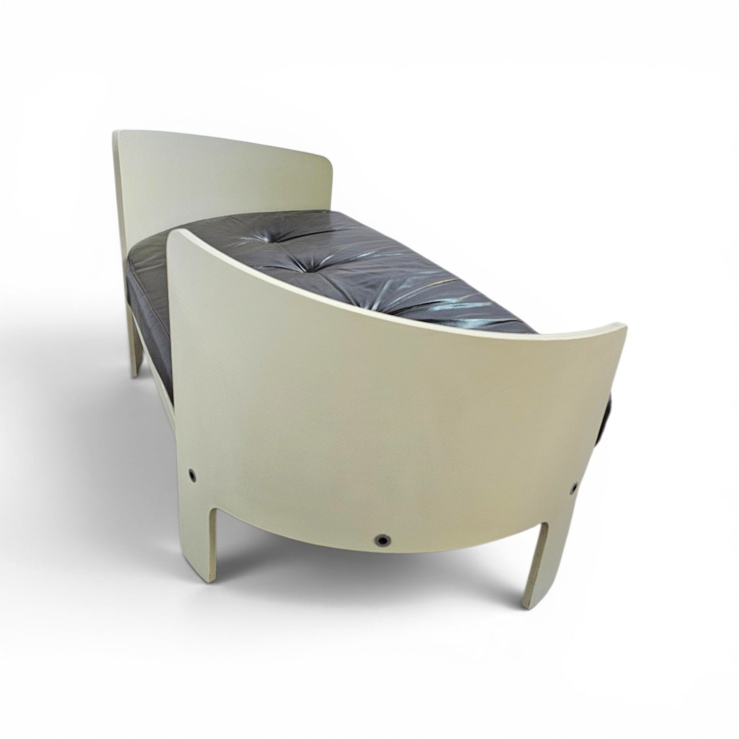 Bz49 Sofa By Hans Ell For 't Spectrum / 1970 / Dark Brown Leather image 11