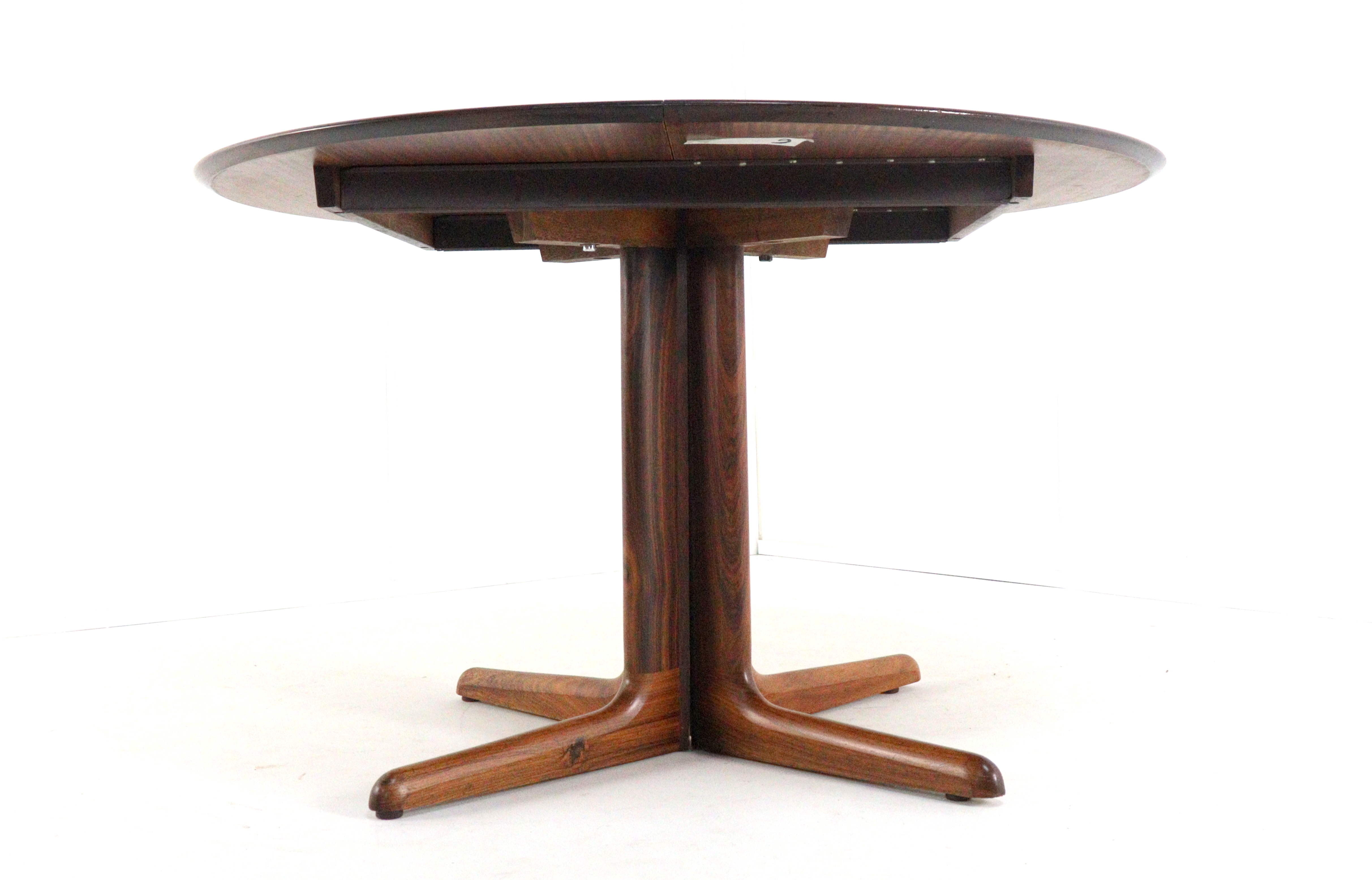 dyrlund Palissander Ronde 2x Verlengbare Tafel Eettafel Deens Vintage image 5