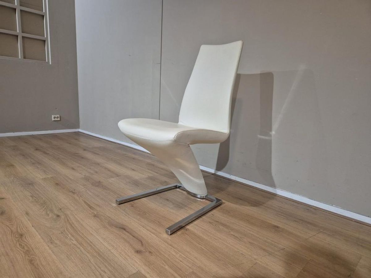 4x Rolf Benz 7800 - Eetkamerstoelen - Nieuwstaat - Zwart-wit image 12