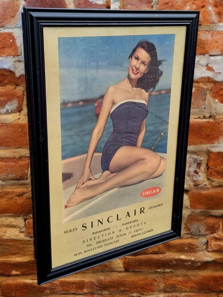 Originele Vintage Pin-up Reclame Poster Van Sinclair Olie️️⛽ image 2