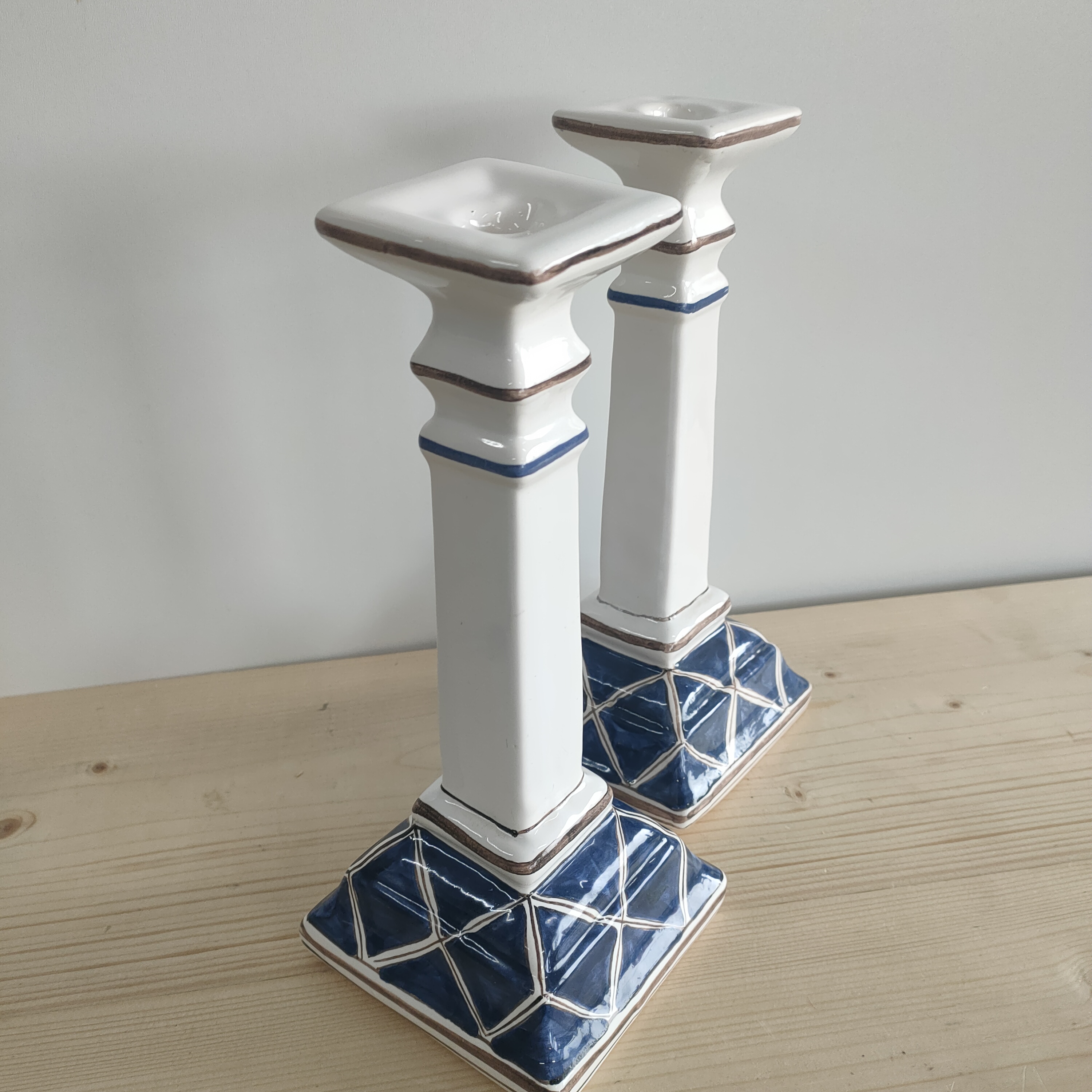 Kaarsenstandaard Kandelaar Blauw Wit Handmade Portugal image 7