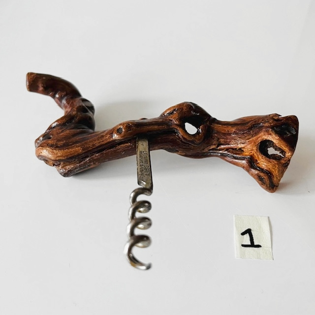 Vintage Franse Laurent Siret Kurkentrekker 1 Wortelhout Wijnrank 1930’s image 3