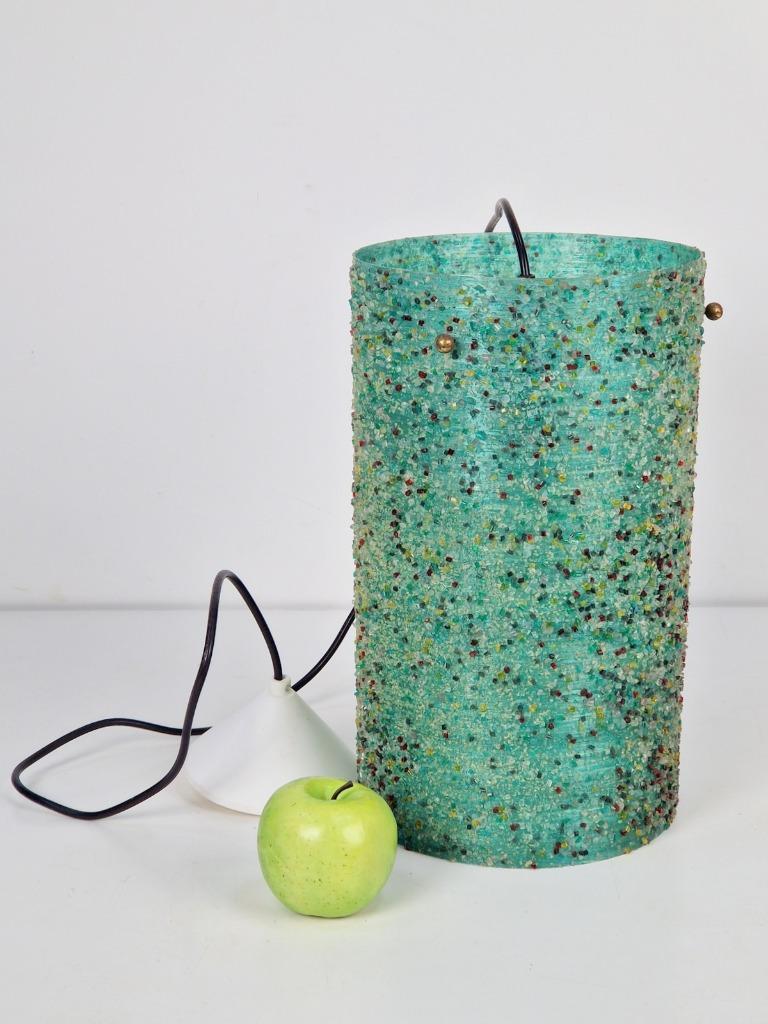 Vintage Hanglamp Polyester Sugar Tube Groen Suiker ‘60 Lamp image 9