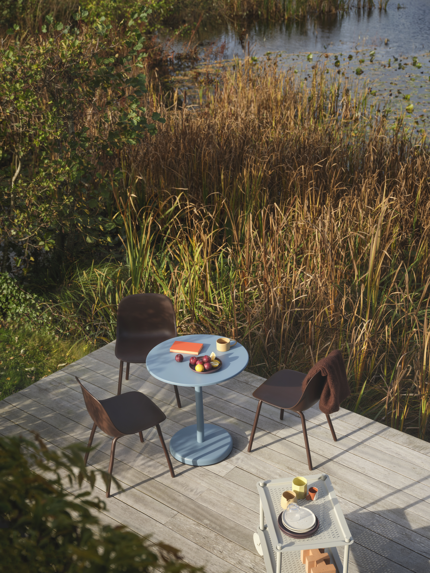Muuto / Fiber Outdoor Side Chair / Set 6 Stuks / Dusty Green image 3
