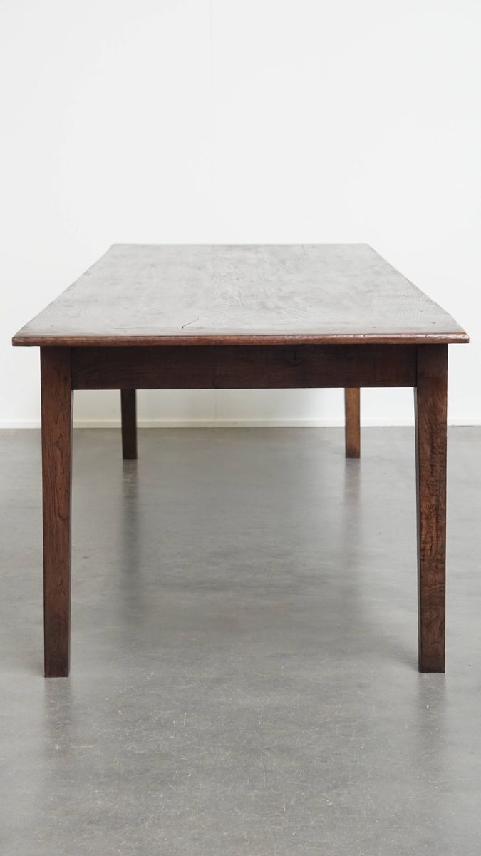 Zeer Charmante En Grote Antieke Franse Boeren Xxl Eettafel Met Een Mooi Patina image 5