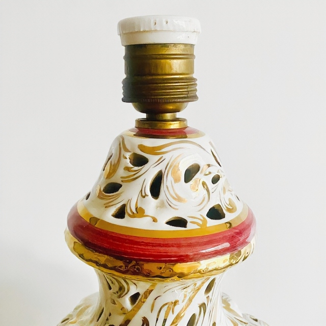 Vintage Barok Capodimonte Lamp Porselein Rococo 1960’s image 8