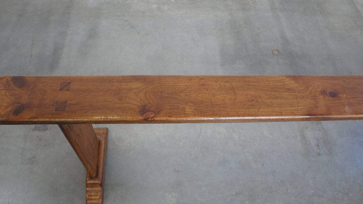Stijlvolle Antieke Halbank/ Bank Voor Aan De Eettafel Met Een Tijdloze Uitstraling image 6