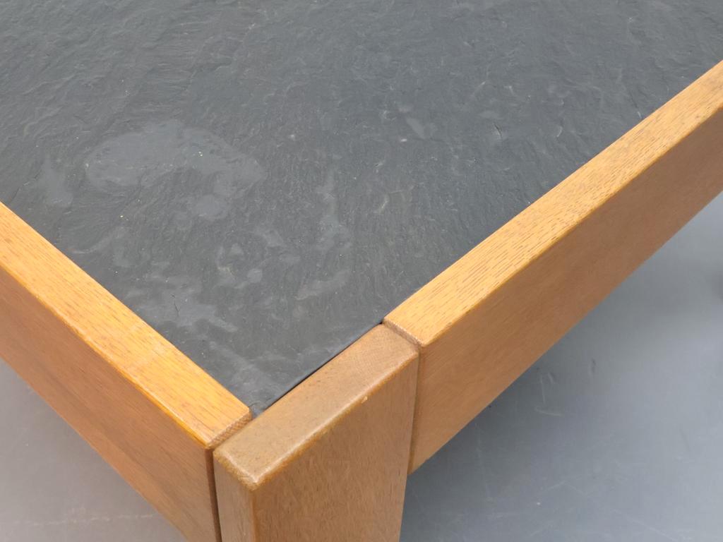 Vintage Salontafel | Leisteen | Eiken Frame image 13