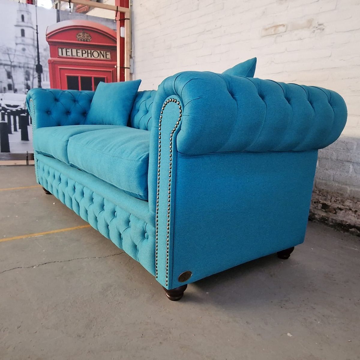 Chesterfield Bank Bahama Oceaanblauw (3-zits) image 7