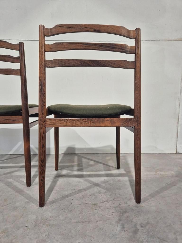 2 Vintage Pallisander Deens Design Eetkamer Stoelen image 8