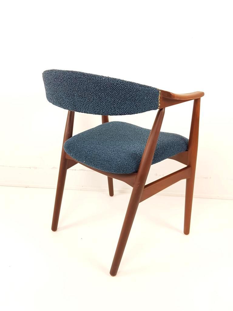 Deense Vintage Farstrup Stoel Blauw Model 213 Thomas Harlev image 8