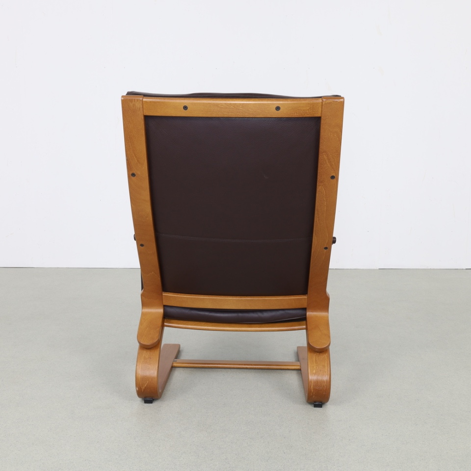 Vintage Fauteuil In Leer Van Nelo Möbel Zweden, 1970S image 4