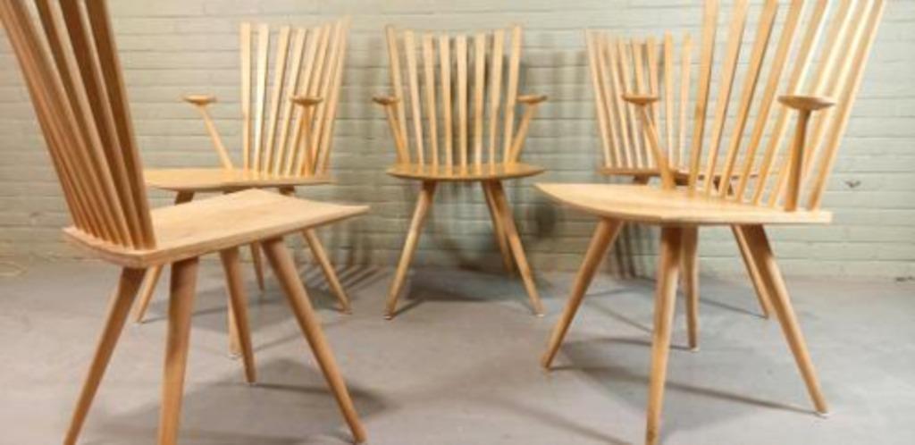Set Van 5 Deens Design 'mikado' Stoelen, Kvist image 4
