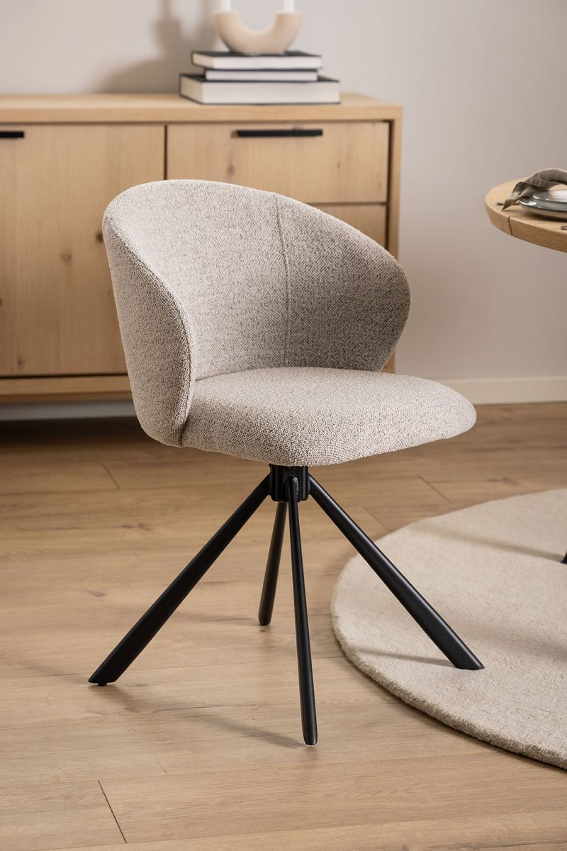 Koro Eetkamerstoel - Set Van 2 - Beige Bouclé image 4