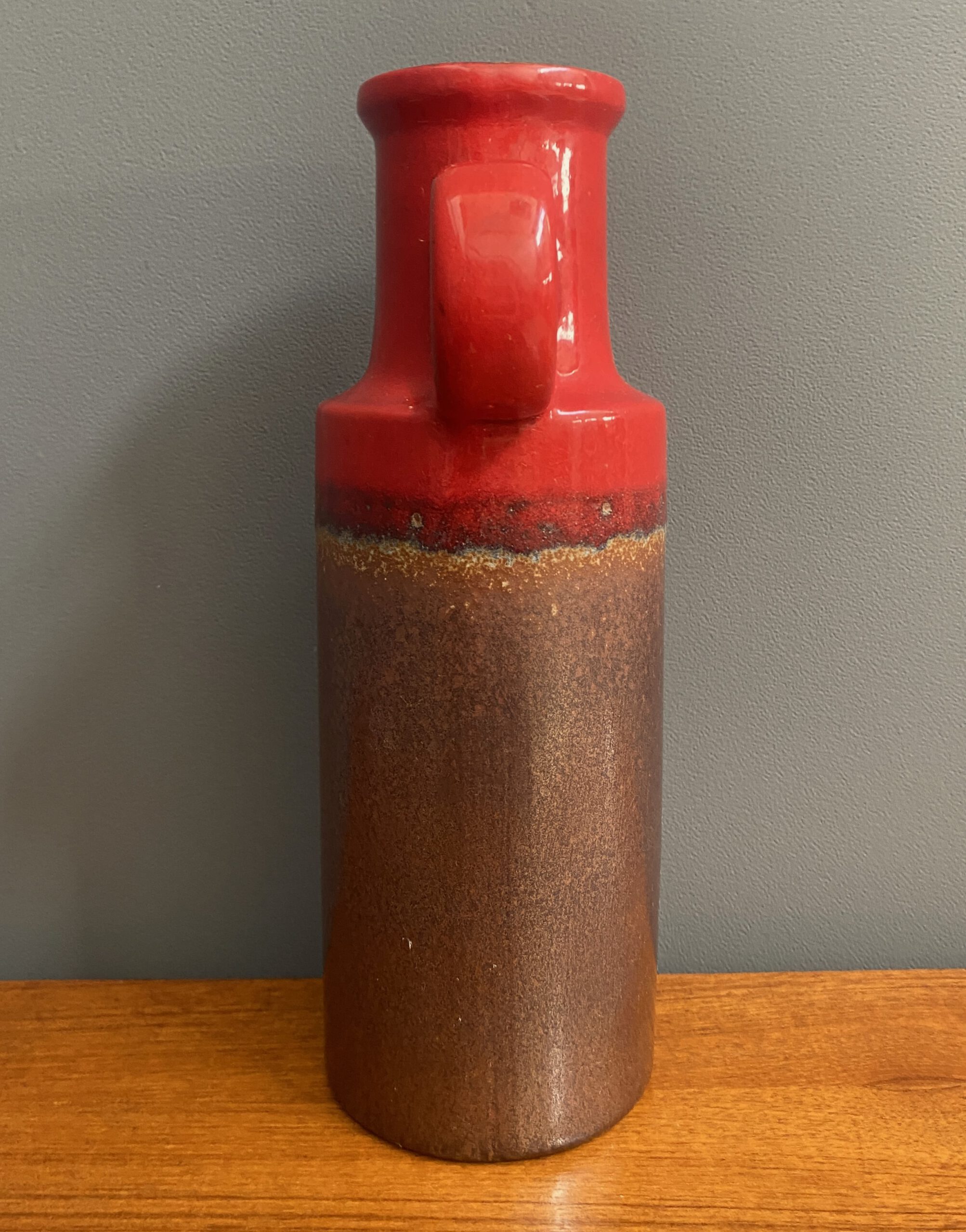 Scheurich Vase Model 401-28 In Red And Brown Wgp image 6