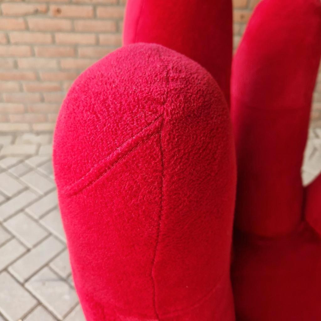 90'S Vintage Fauteuil Rode Handstoel Retro Fauteuil image 7