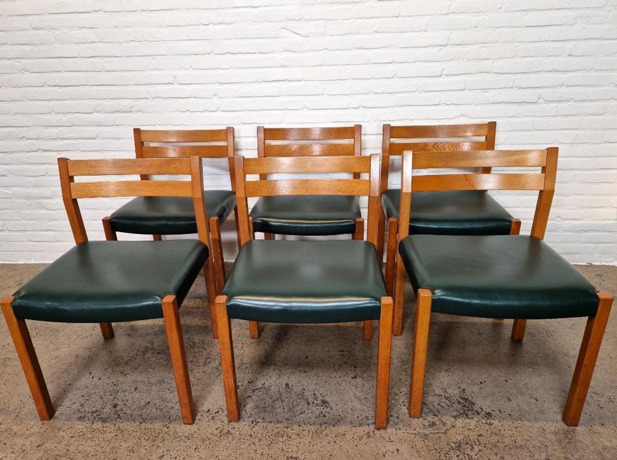 6 X Model 401 Eetkamerstoelen Van Jorgen Henrik Moller, Dene image 2