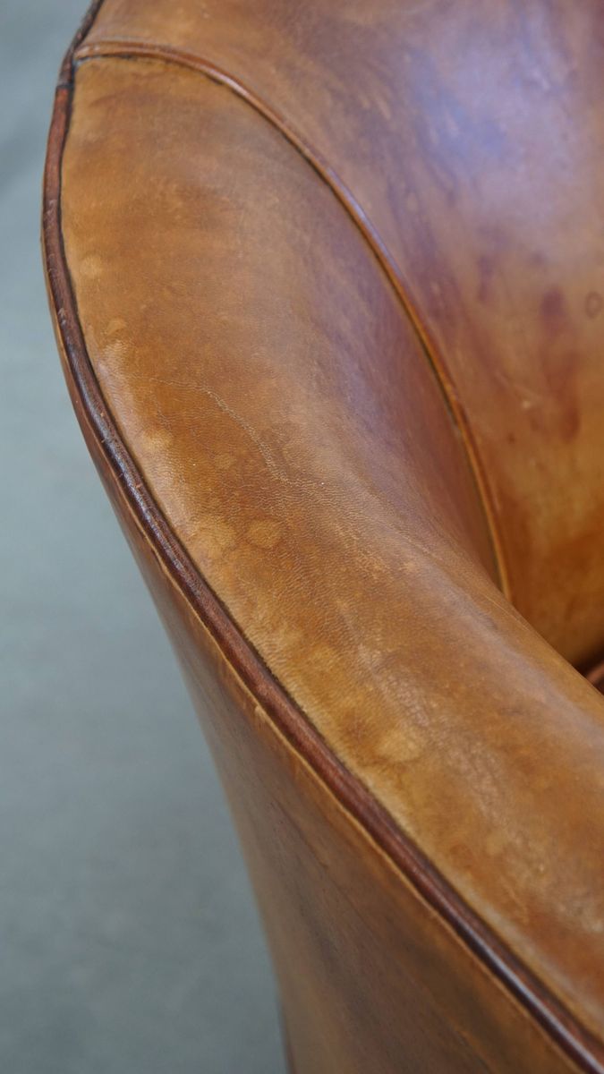 Geweldige, Unieke Vintage Schapenleren Design Fauteuil Van Bart van Bekhoven image 8