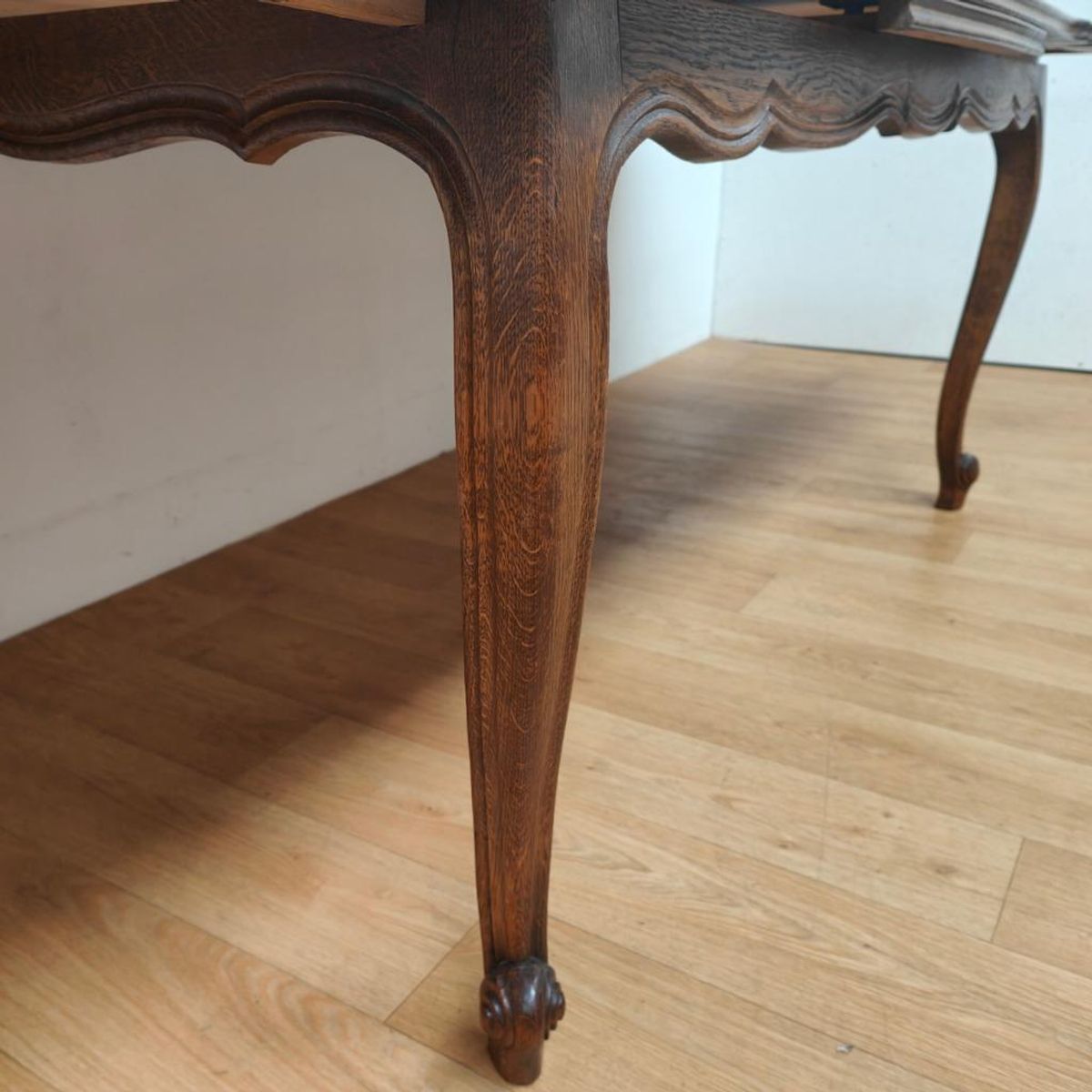 Vintage Antieke Houten Eettafel Eetkamertafel Tafel Uitschuifbaar 701 image 17