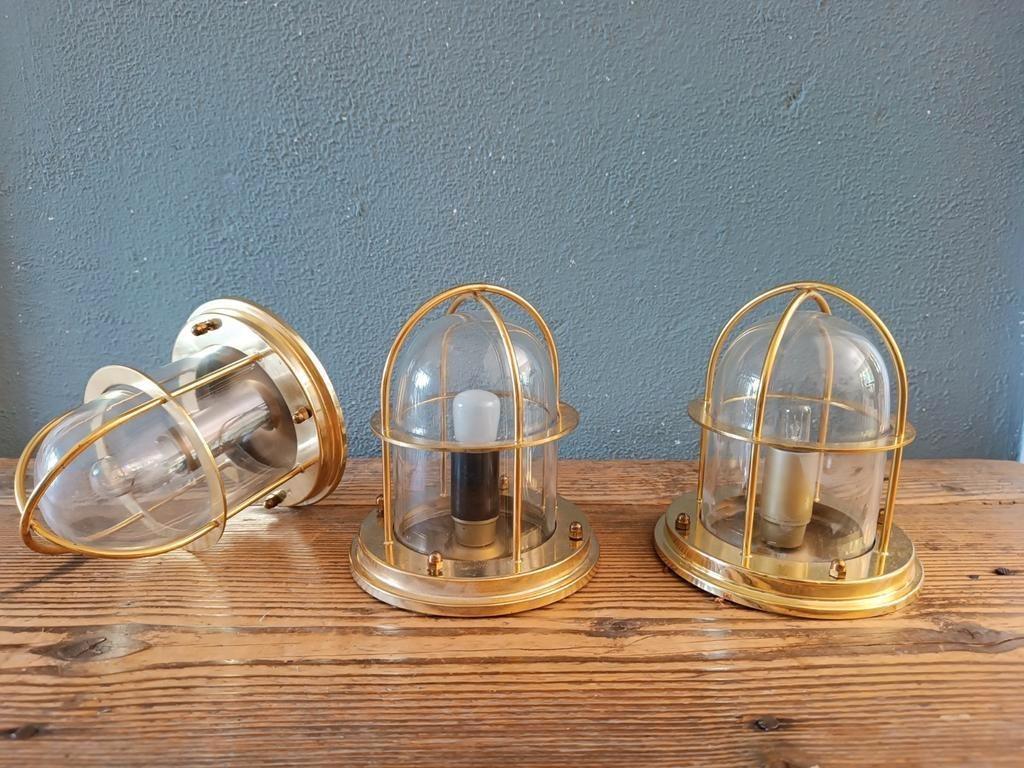 Set Van 3 Vintage Gouden Schip Stijl Plafondlampen image 4