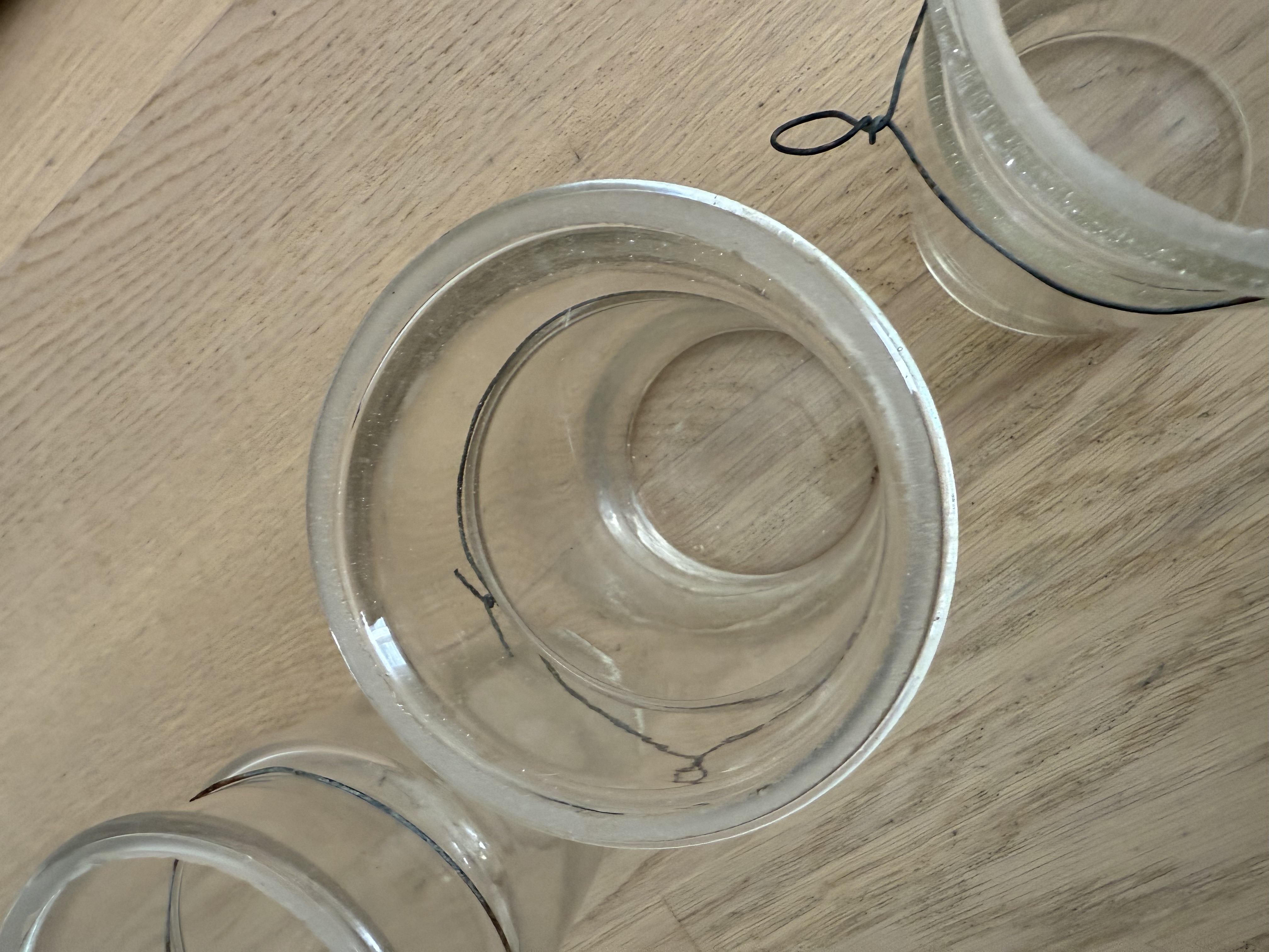 5x Authentiek Pastis Glazen/flessen Met Ijzerdraad Eromheen image 7