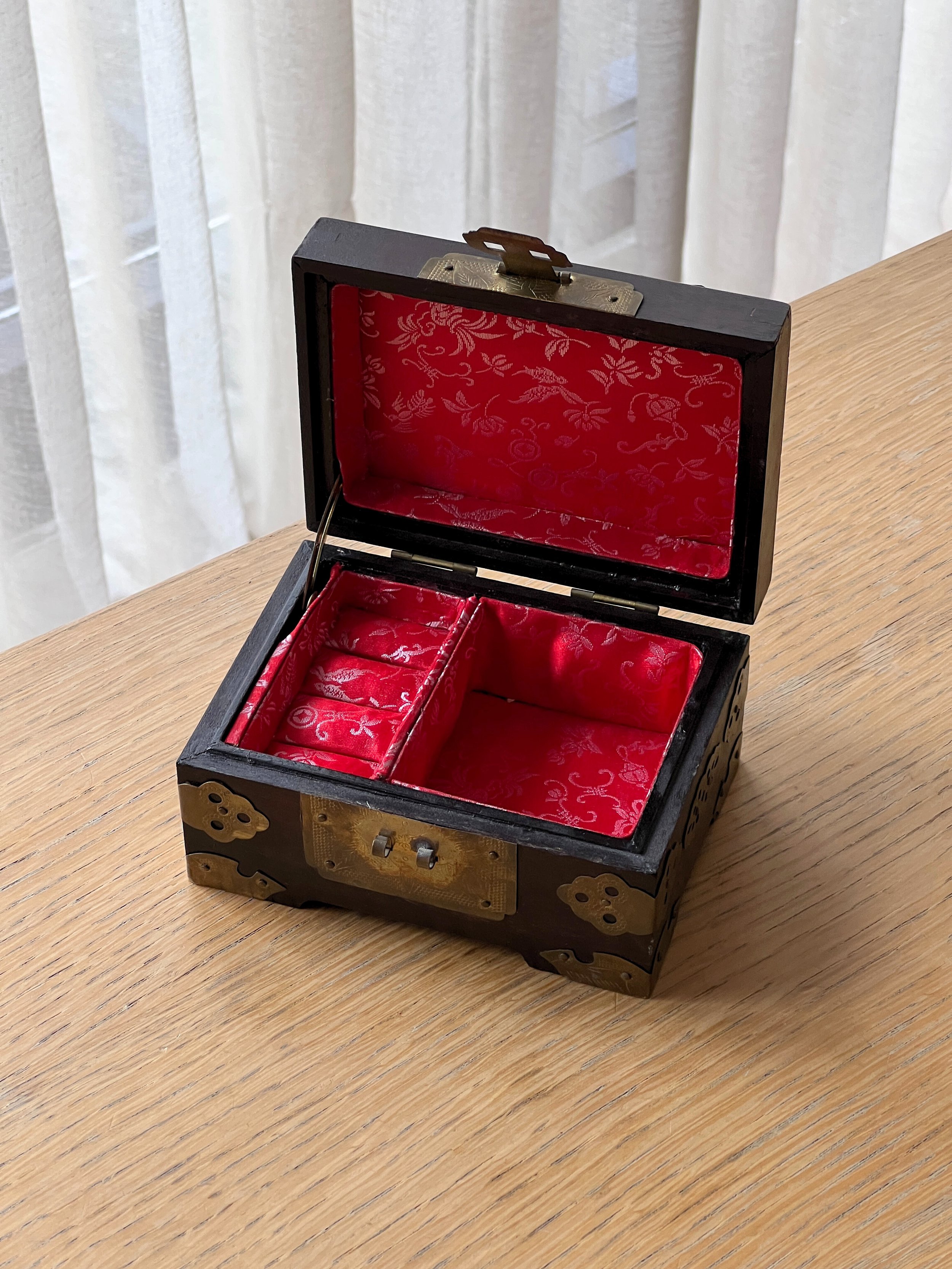 Vintage Chinese Wooden Jewelry Box image 3