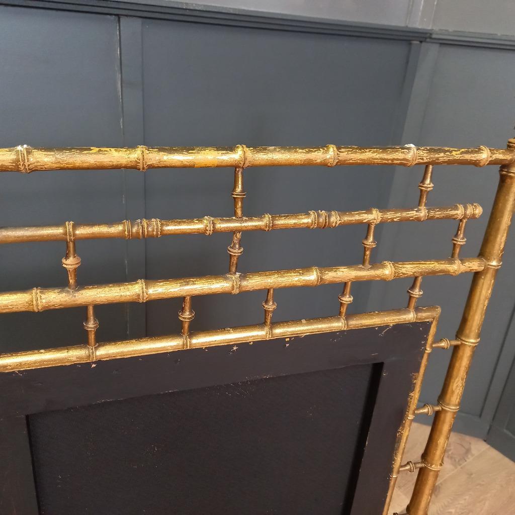 Schitterende Sleets Verguld Antiek Haardscherm image 6