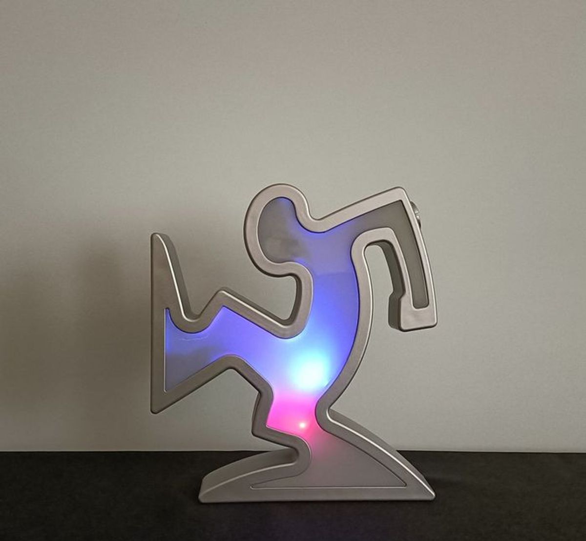 Keith Haring La Linea Lamp Osvaldo Cavandoli Zilver (nieuw In Originele Verpakking) image 13