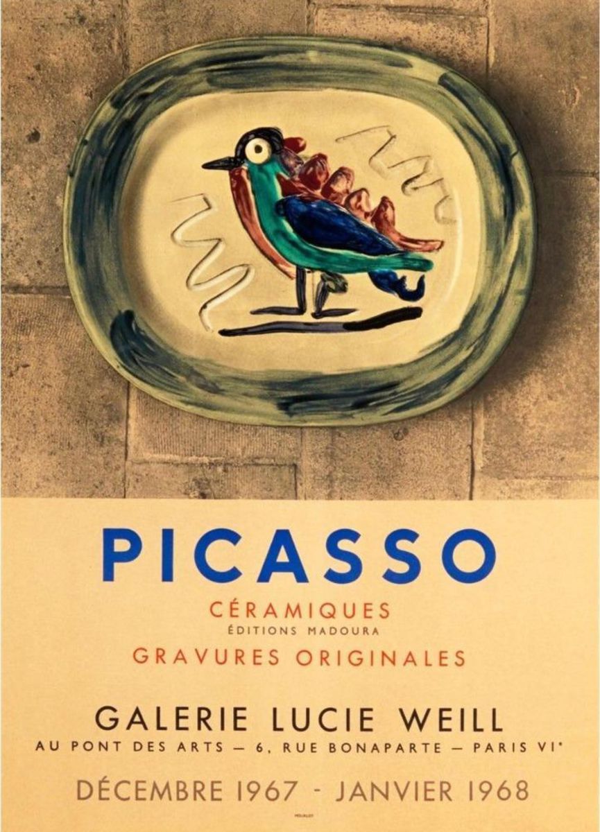 Limited Edition Originele Poster Picasso Uit 1967 | Galerie Lucie Weill image 2