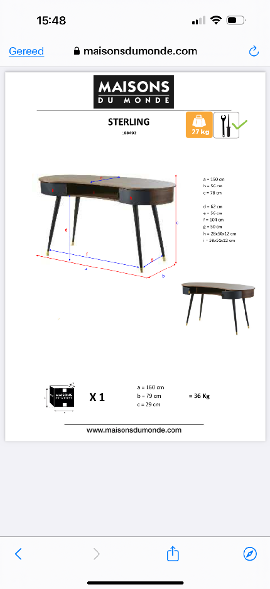 Maisons Du Monde Desk Type Sterling image 2