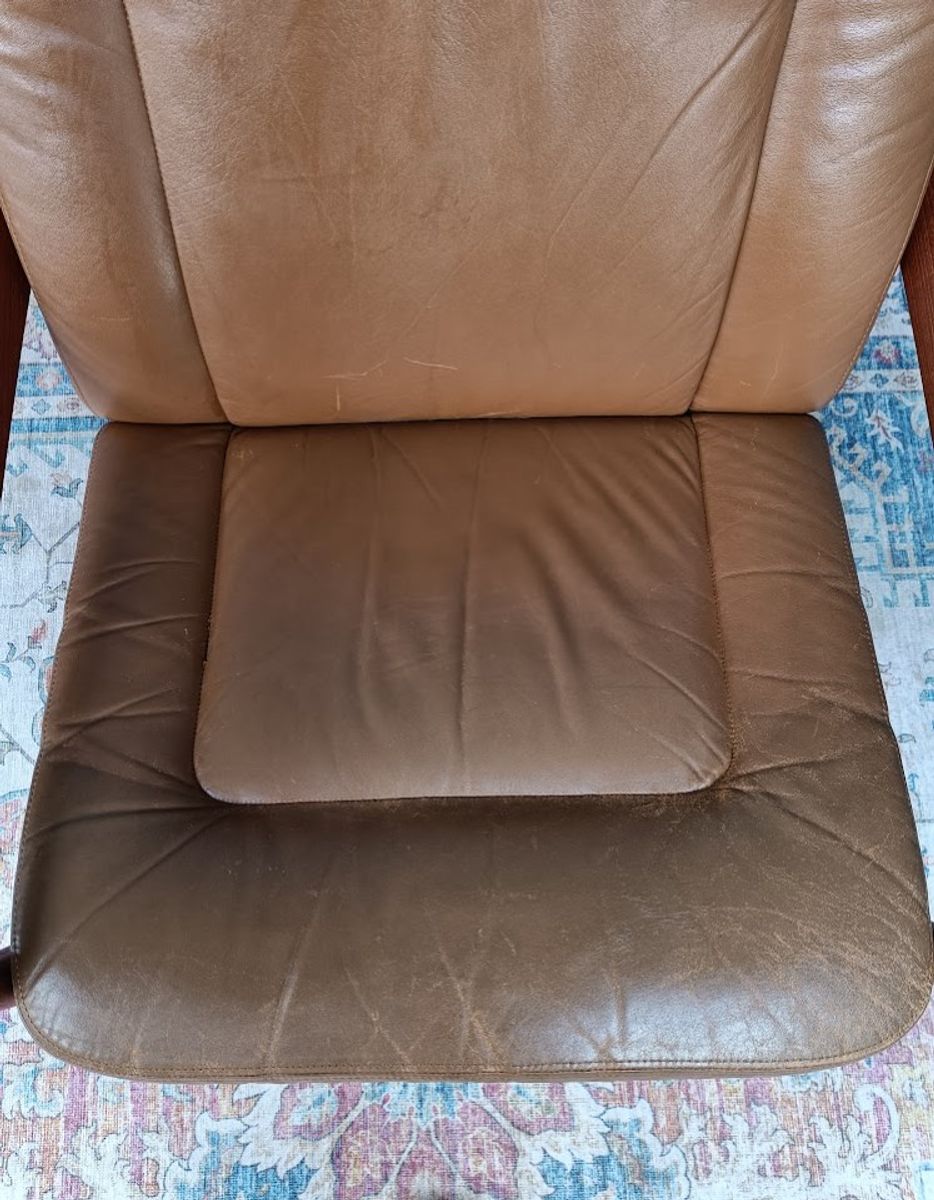 Vintage Fauteuil Met Voetenbank, Deens Design image 4