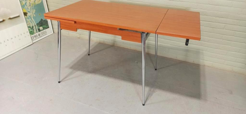 Vintage Formica Uitschuifbare Eettafel image 15