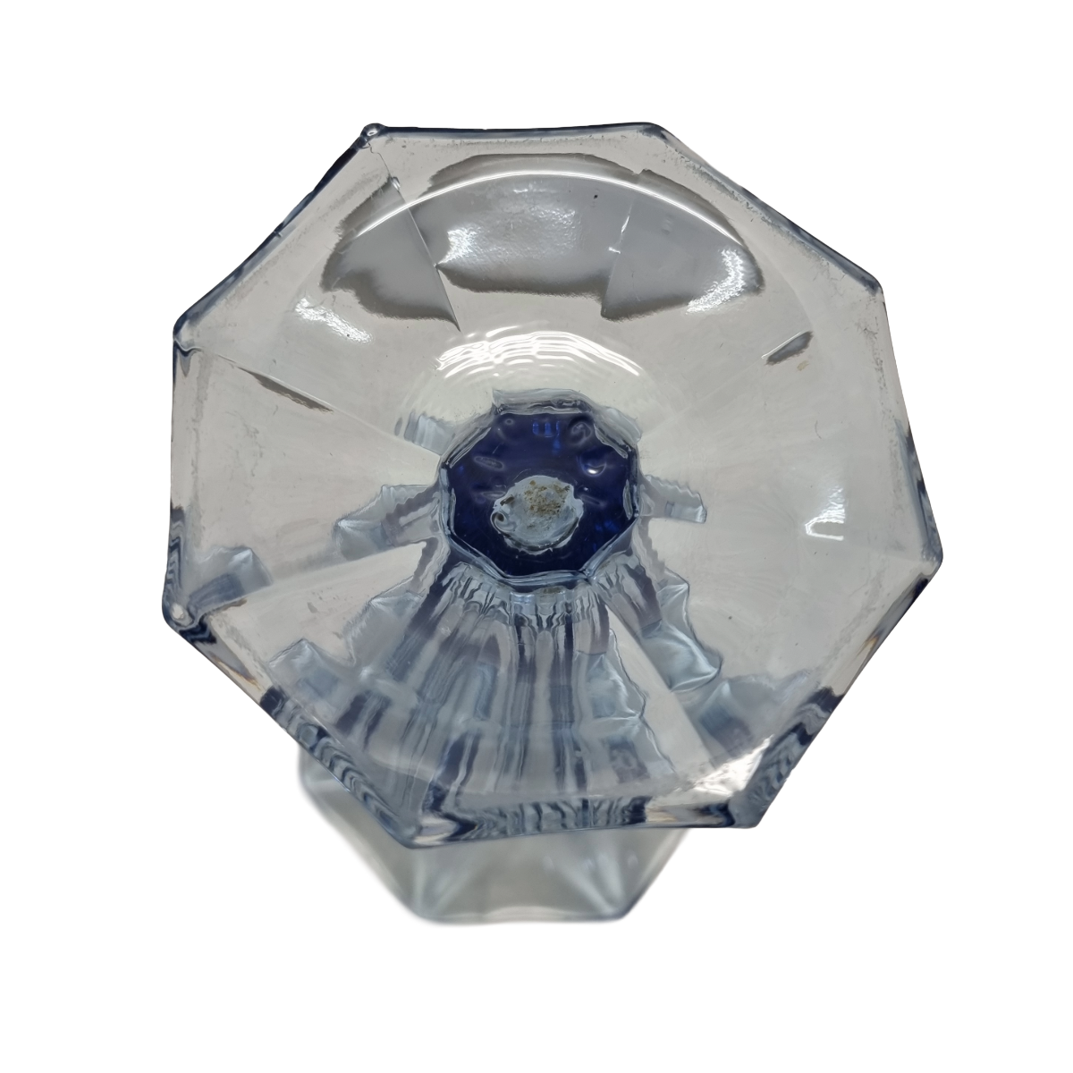 Art Deco Blauwe Tulpvormige Vaas image 6