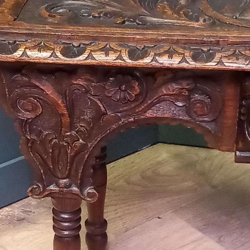 19e Eeuws Bedsteebankje C.q. -tafeltje image 11