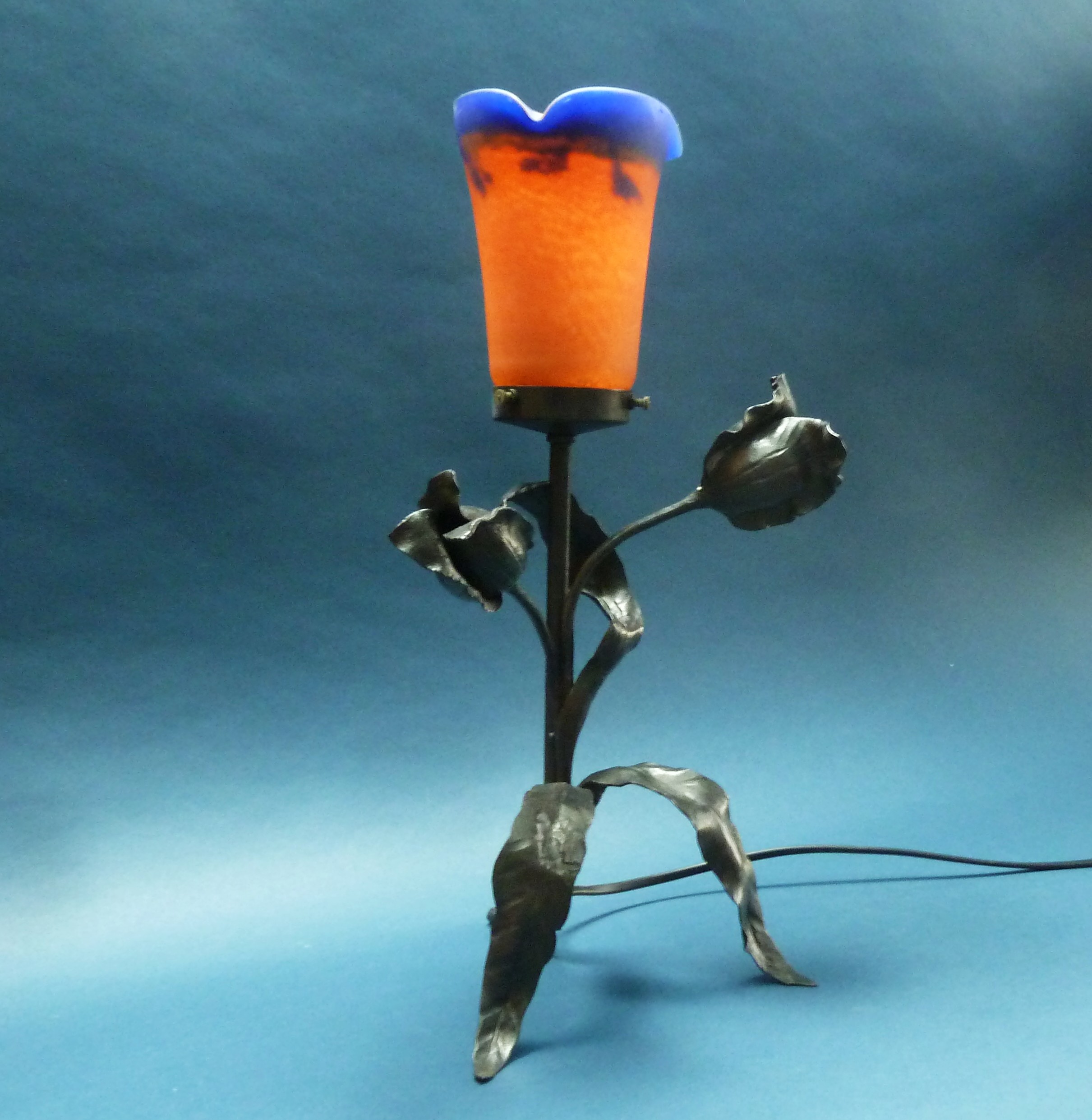 Art Deco Wrought Iron Lamp François Carion image 5