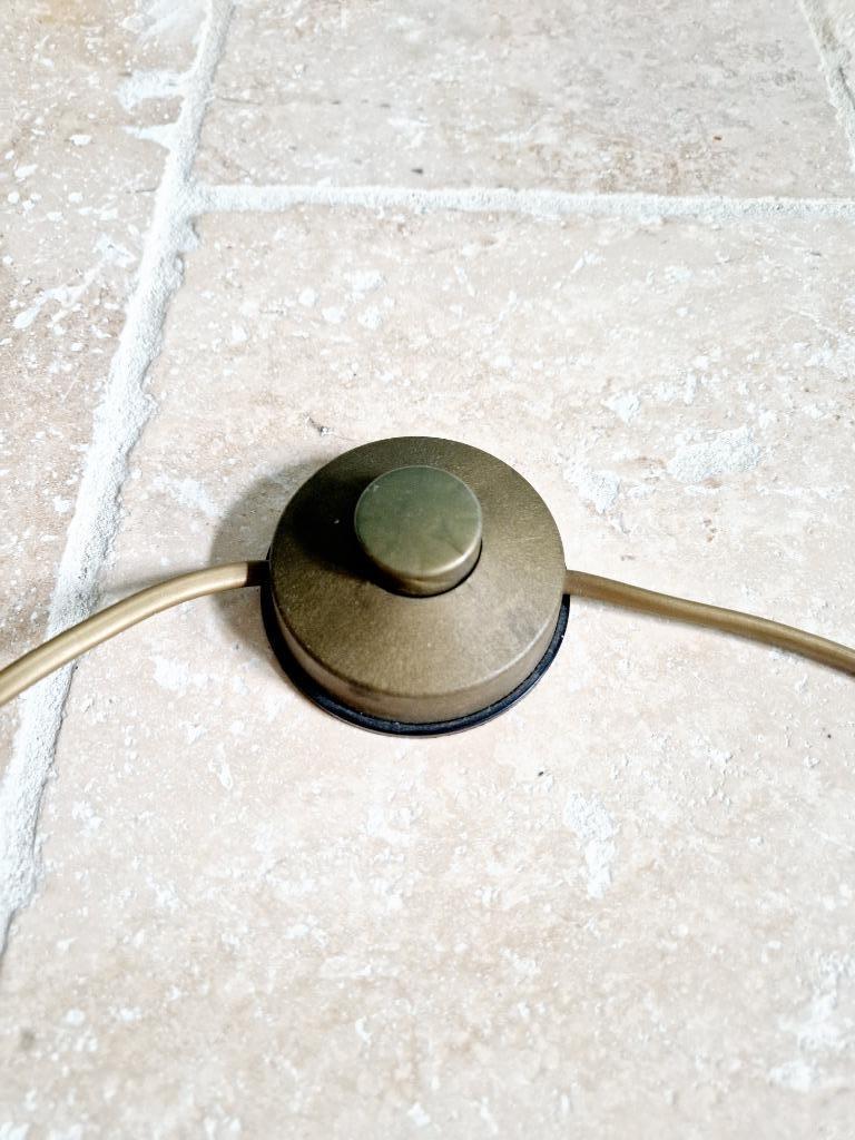 Lampe Sur Pied En Métal Chromé Et Laiton, 1970 image 12