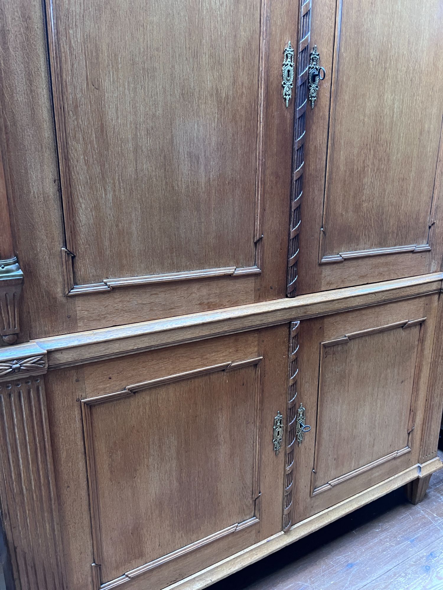 Prachtig Antiek Eiken Kabinet, 4 Deurs Kast, 221 Cm Hoog En 150 Breed image 12